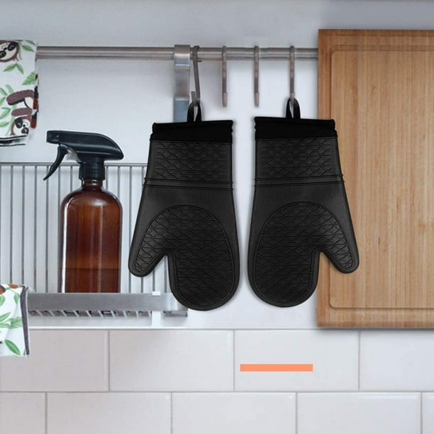 TOMORAL - Manoplas de Silicona para Horno, Resistentes al Calor hasta 572  °F, Guantes de Cocina para co…