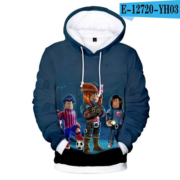 Roblox-ropa de juego periférica para adultos y niños, suéter suelto con  capucha, impresión Digital 3 BANYUO