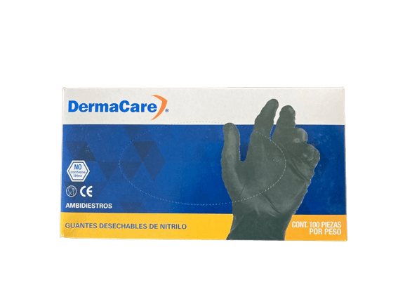 Guantes Desechables De Nitrilo Talla Mediana DERMACARE GUANTE ...