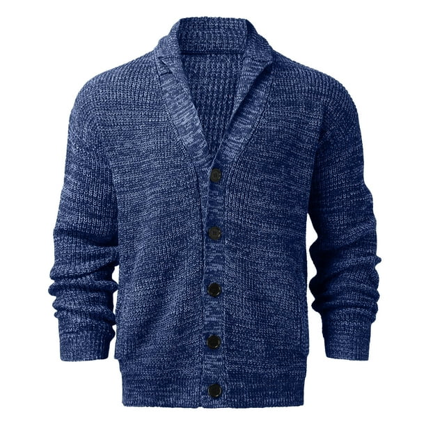 Cárdigan de hombre de lana merino suave, suéter de lana tejido a