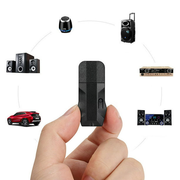  Adaptador auxiliar Bluetooth 5.0 para coche, receptor Bluetooth  para el sistema estéreo del coche y auriculares, adaptador auxiliar  Bluetooth, transmisor Bluetooth inalámbrico 2 en 1 y receptor para llamadas  manos libres : Electrónica