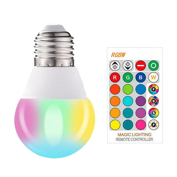 3-4 Bombillas Que Cambian de Color RGB Bombillas LED 900LM Luz de