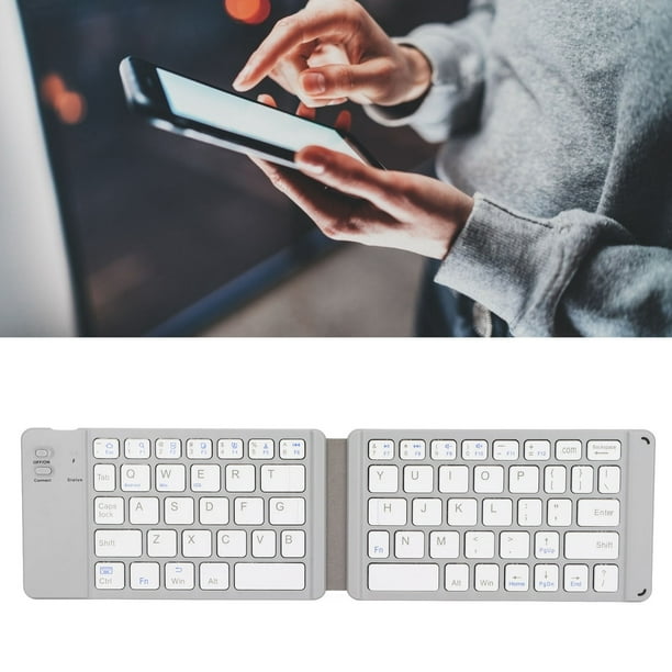 Teclado Bluetooth plegable para viajes, teclado plegable inalámbrico  portátil