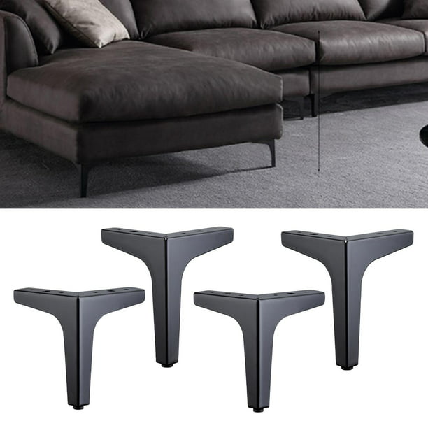 Patas para muebles Patas de sofá de 13 cm, juego de 4 patas para muebles Patas  de gabinete de metal triangulares Patas de repuesto negras para muebles para  sofá Muebles Silla M
