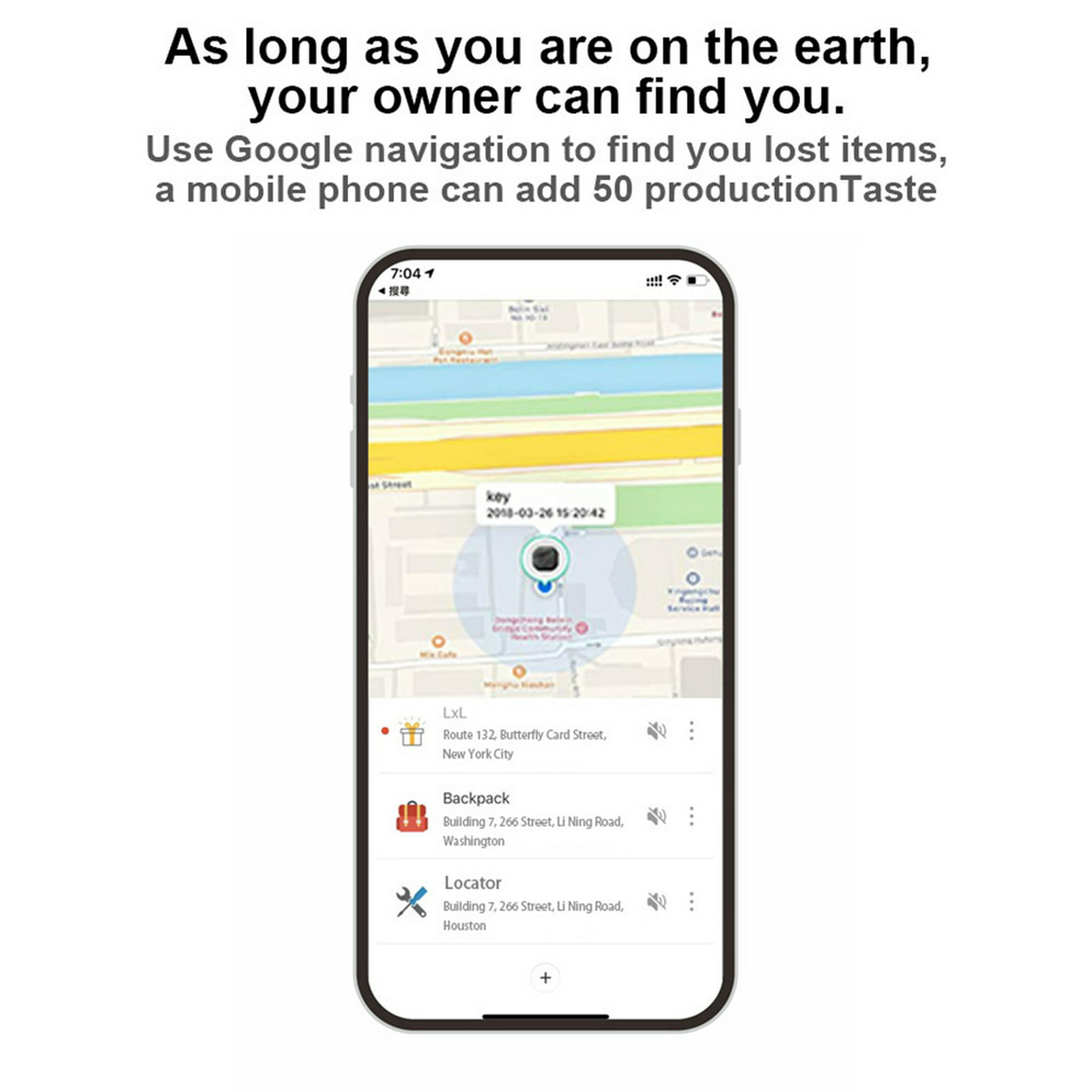  Smart Tag Anti Perdido Tracker Inalámbrico Key Tracker Localizador  GPS para iOS iPhone Android : Electrónica