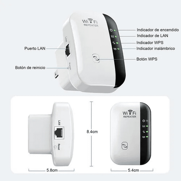 Amplificador De Señal Malubero Inalámbrico Wifi De 300 M