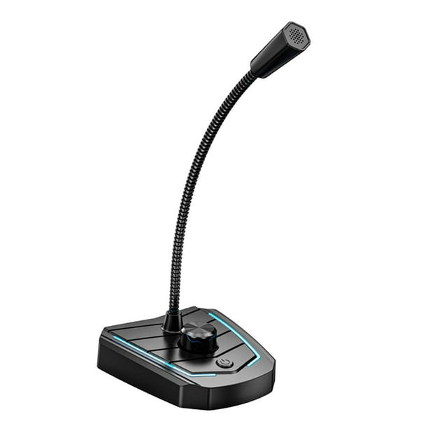 Micrófono USB para conferencias, micrófono de escritorio para computadora  con indicador LED, condensador omnidireccional TKGOU Plug & Play,  micrófonos