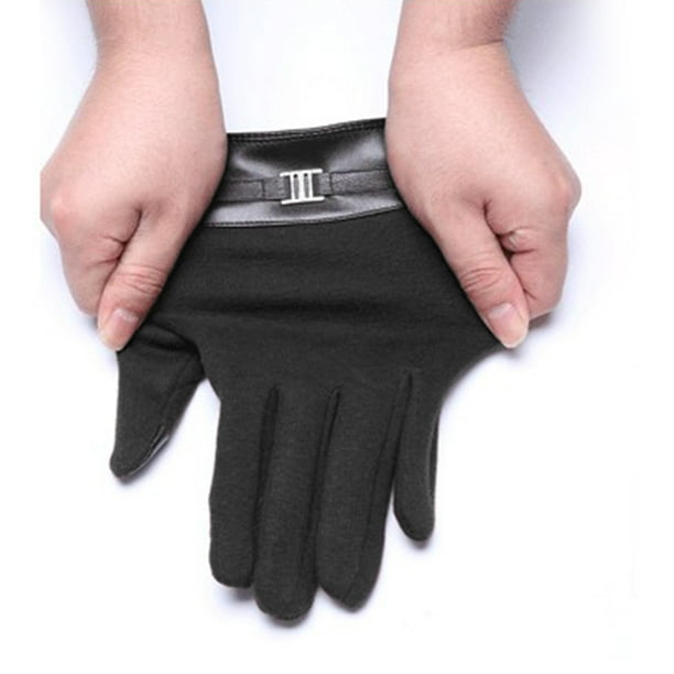 Guantes elegantes de lazo para mujer, guantes impermeables cálidos para  invierno, guantes de pantalla táctil, guantes de conducción