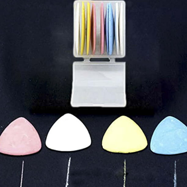 mollensiuer 30 piezas de tizas profesionales de sastre triángulo de colores  surtidos marcadores de tela de costura de tiza (30 piezas en una caja)