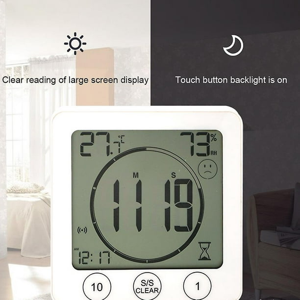 Reloj de ducha resistente al agua, reloj digital con temporizador y ventosa  YONGSHENG