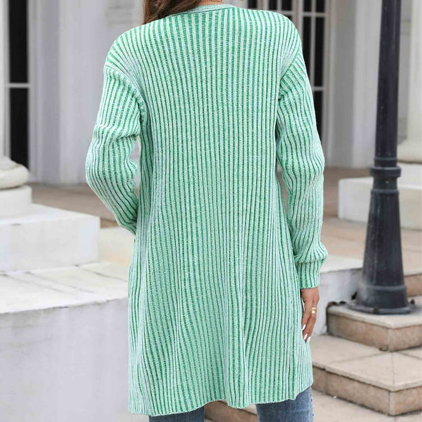 Puntoco moda mujer sólido suelto manga larga cárdigan otoño abrigo blusa  liquidación Puntoco Puntoco-2394