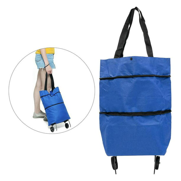 Bolsa de viaje impermeable con ruedas, bolsa de viaje suave con ruedas,  bolsa de viaje con ruedas, bolsas de fin de semana para hombre (color azul