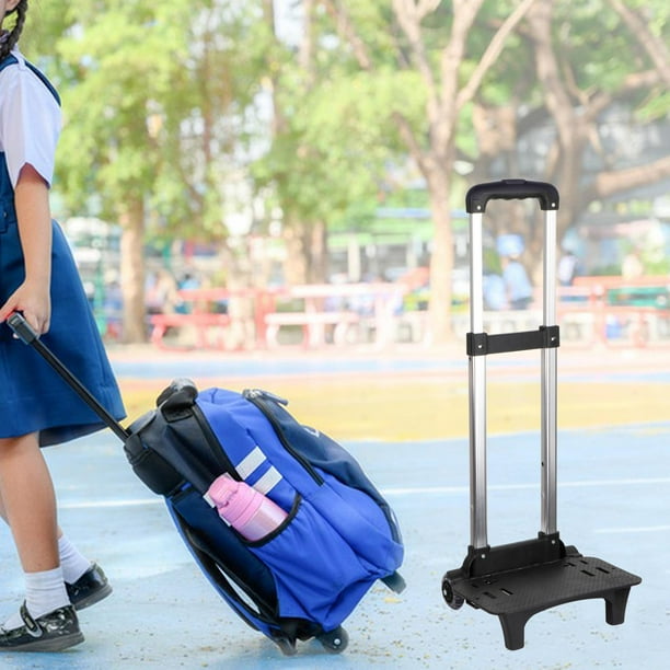  Carrito de mochila - Carro con ruedas de aleación de aluminio  de mano no plegable para bolsas escolares/equipaje/mochila, ruedas : Ropa,  Zapatos y Joyería