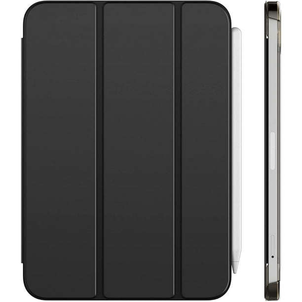 Estuche compatible con iPad Mini 6 (8,3 pulgadas, modelo 2021, 6.ª  generación), compatible con lápiz de carga de 2.ª generación, cubierta  inteligente de encendido/apagado automático, color negro Adepaton WMCH-552