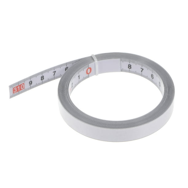 Cinta métrica adhesiva de 300 cm, de izquierda a derecha, con regla adhesiva  de acero, blanca Unique Bargains cintas métricas