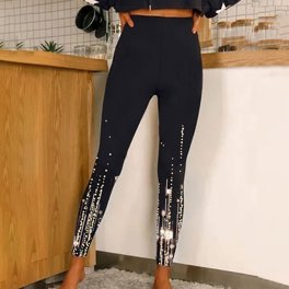 Puntoco - Pantalones cargo de color liso para mujer, cintura alta,  ajustados, con cinturón a juego Puntoco Puntoco-2742