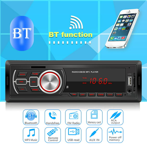 5208E Single 1 DIN Car Radio Bluetooth compatible AUX-in TF Card U Disk  Auto Stereo Likrtyny Para estrenar