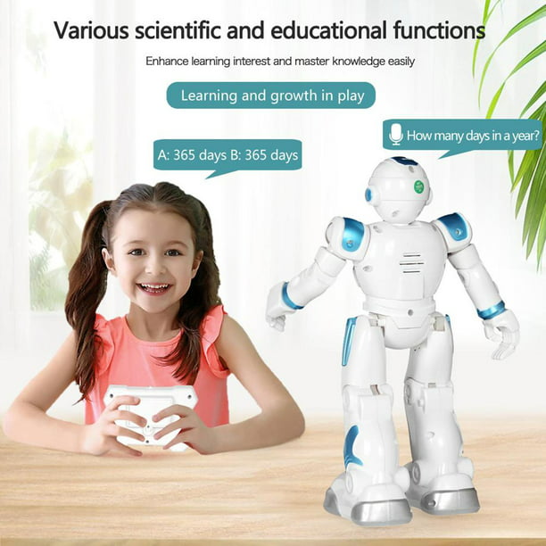 Robot RC para niños, robot inteligente programable con controlador  infrarrojo, juguetes, baile, canto, ojos LED, kit de robot de detección de  gestos