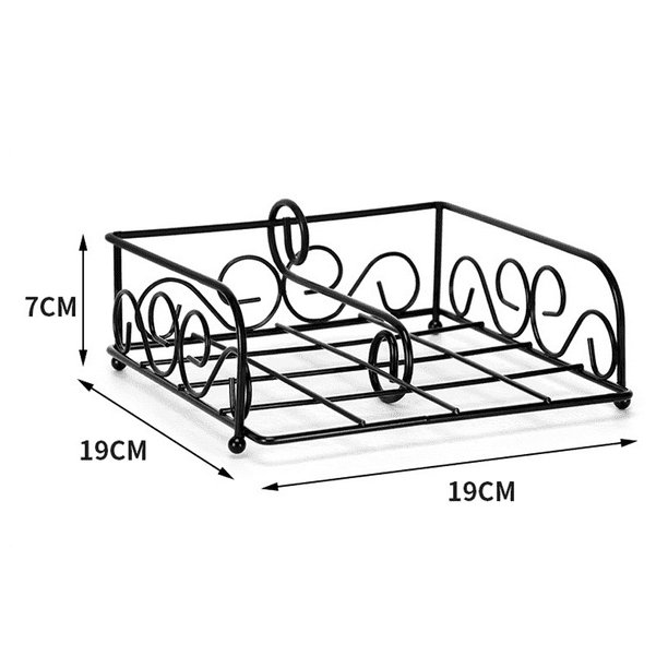 Servilletero plano dorado con brazo de peso para cocina, mesa de comedor,  hoja d