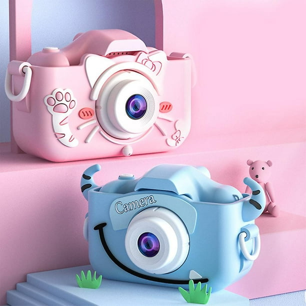 Pink Kids Camera- Cámara digital para niños con pantalla grande para niñas  y niños