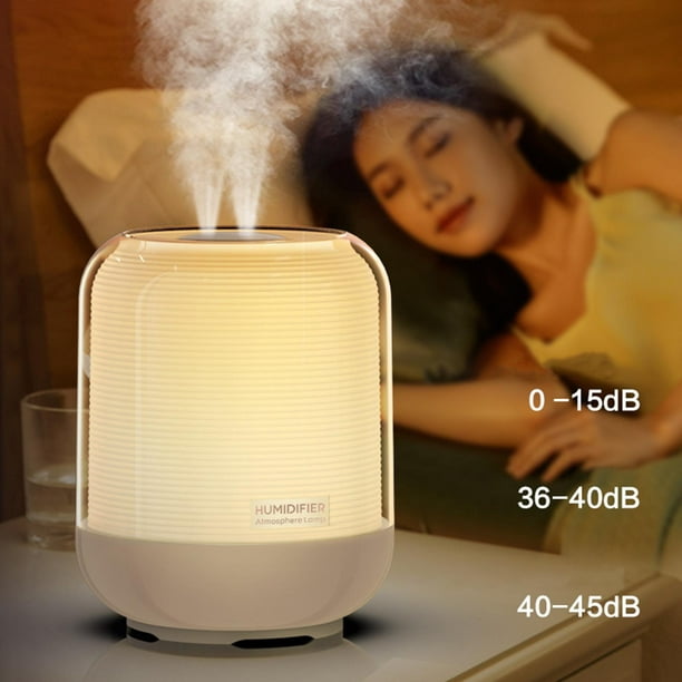 Humidificador de aire portátil Difusor de aromaterapia USB Doble rociador  Purificador de niebla fría Luz silenciosa para de noche Baoblaze  Humidificador de aire