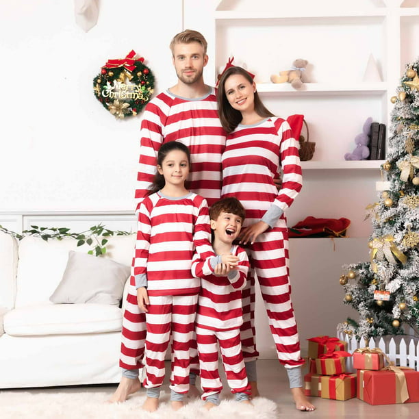 Navidad Familiar Pijama Mujer Invierno Conjunto A Juego, Lindo Top