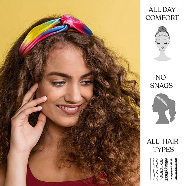 6 diademas anudadas de sirena para niñas, accesorios para el cabello de  niña pequeña, diademas con nudo para niños, bandas para la cabeza con tinte  de