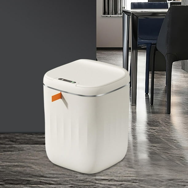 Cubo de basura pequeño, cubo de basura con , cubo de basura cuadrado de  14L, papelera para lavandería, dormitorio, baño, sala de estar y , GRIS  mayimx Bote de basura