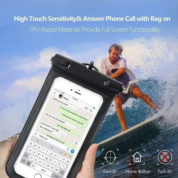 Funda impermeable para teléfono, funda impermeable universal para teléfono,  bolsa seca bajo el agua a prueba de nieve para iPhone 13, 12, 11 Pro Max