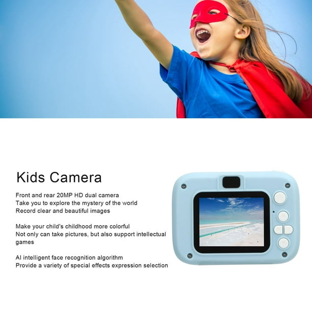 Cámara infantil para niñas y niños, 1080P 20MP cámara para niños pequeños,  cámaras de video digitales con pantalla de 2.0 pulgadas y luz de flash para