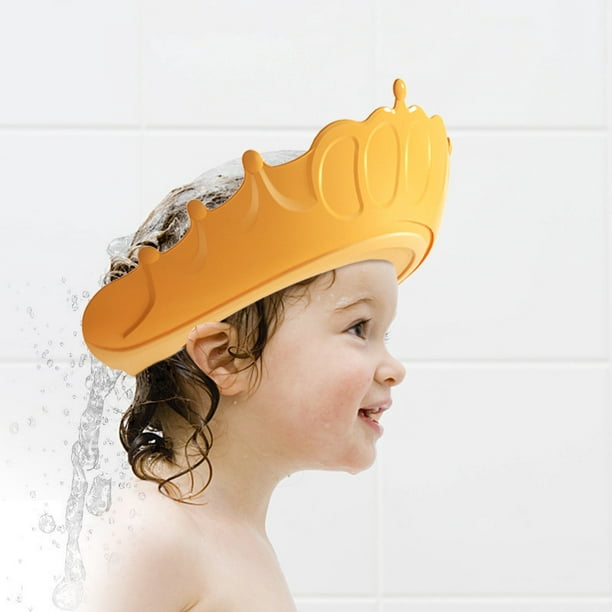  Gorro de ducha de baño para niños, champú con visera para  evitar que el agua entre en los ojos y las orejas, protección para enjuagar  la cabeza, protección para niños, playa