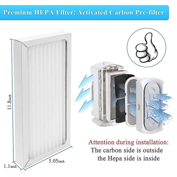 Purificador de aire Premium HEPA Filtro de repuesto Compatible con