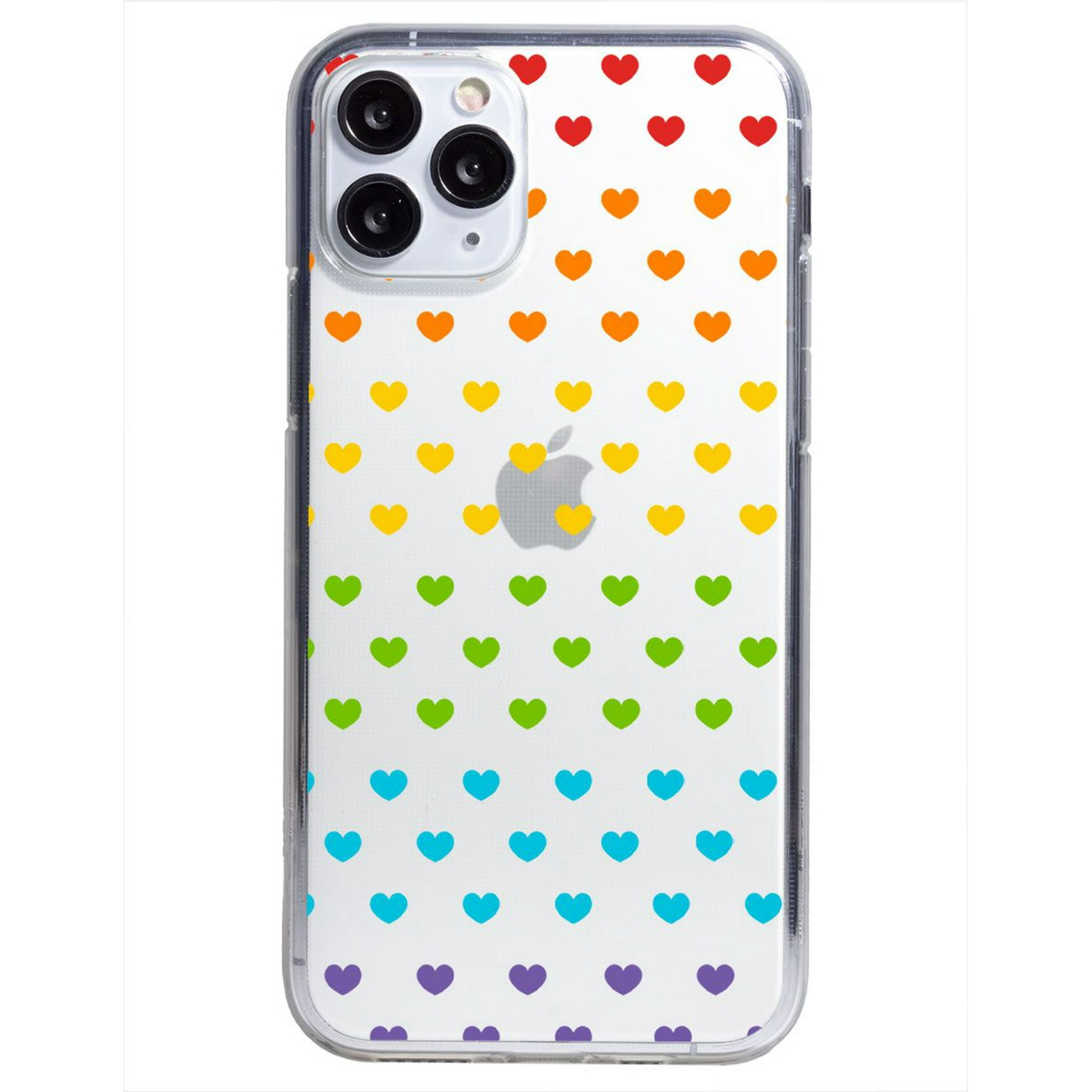 Funda para iphone 11 pro max corazones colores, uso rudo, instacase protector para iphone 11 pro max antigolpes, case corazones colores