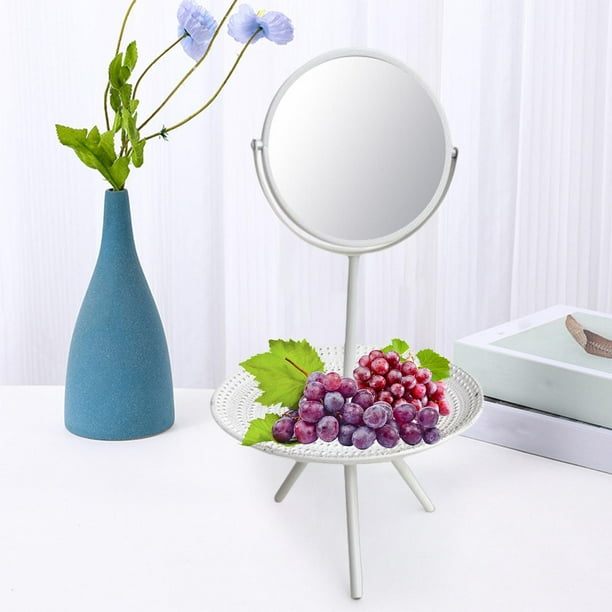 Espejo de maquillaje de /Espejo de tocador de escritorio/Espejo de de  rotación vintage ajustable par Yinane Espejo de maquillaje de mesa