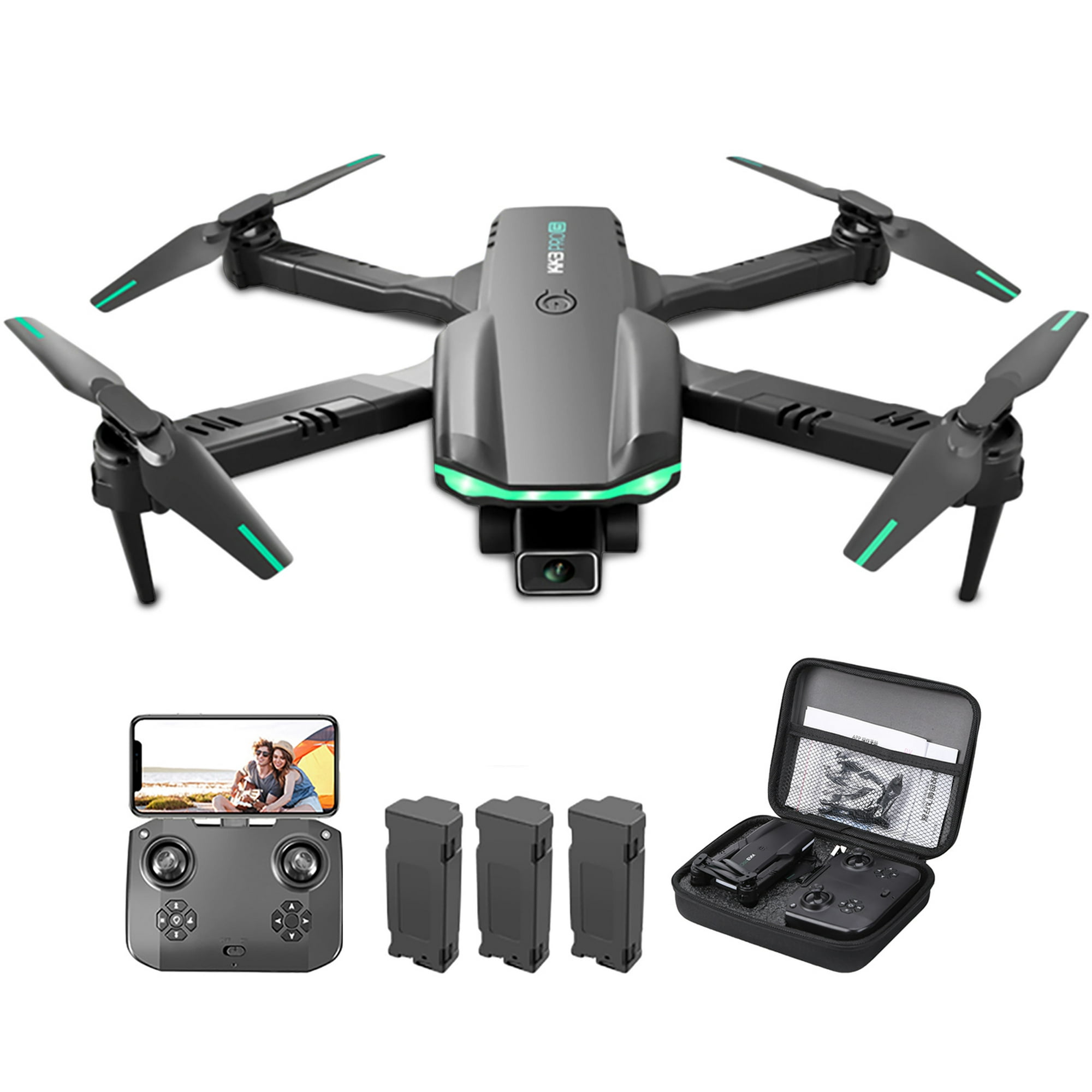 Mini drones para niños con cámara 1080P HD, dron WiFi plegable para adultos  principiantes, fácil control con una sola tecla, vuelo de trayectoria