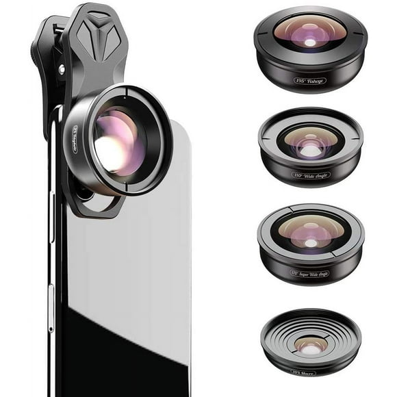 in 1 phone camera lens kit 2x telephoto lens195 fisheye110 wide angle 10x marco170 super wide angle cell phone lens kit for iphone samsung and most of smartphone zhivalor czdzzh62