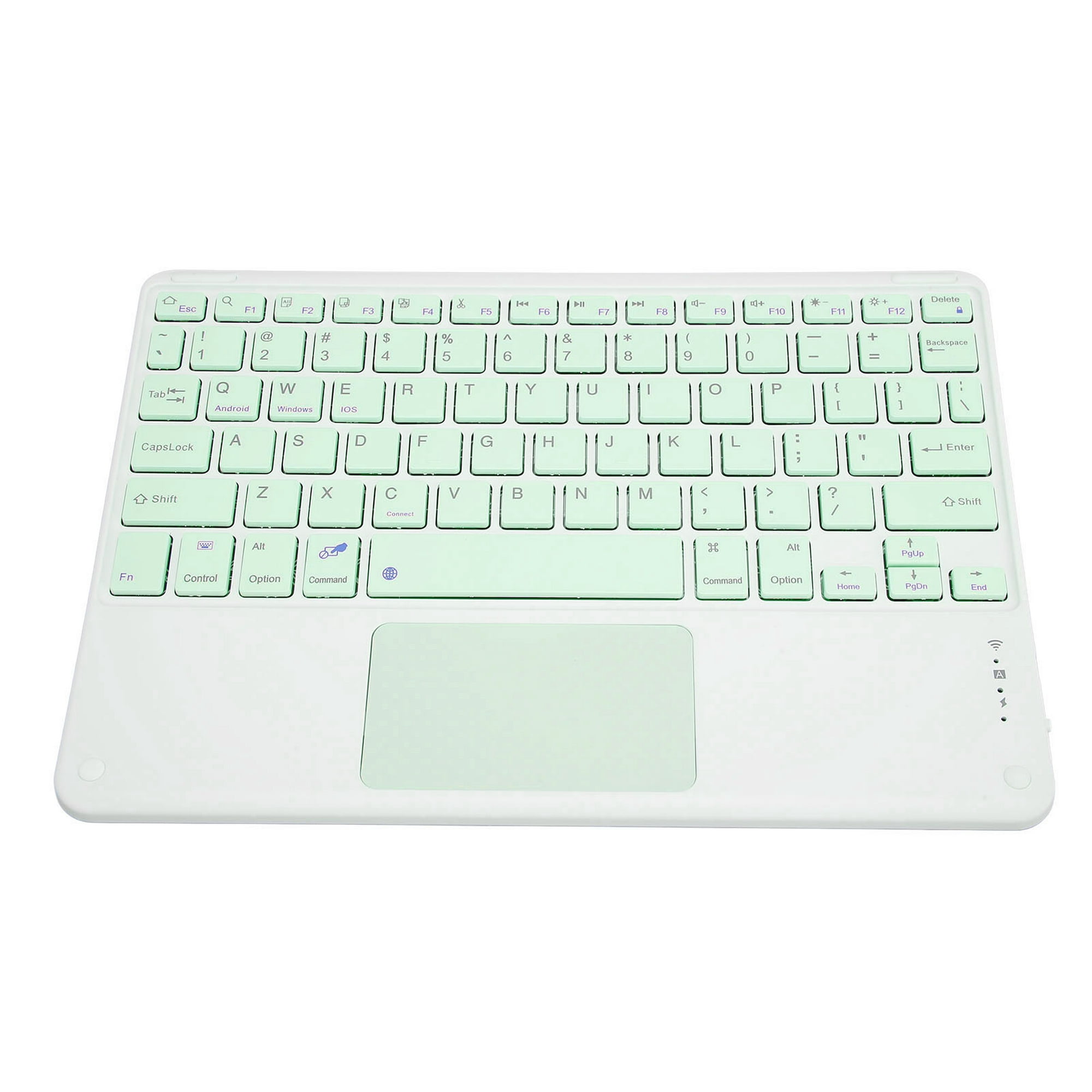 ciciglow Teclado plegable, teclado inalámbrico de 78 teclas, ultra delgado,  recargable, portátil, inalámbrico, mini teclado con panel táctil para PC