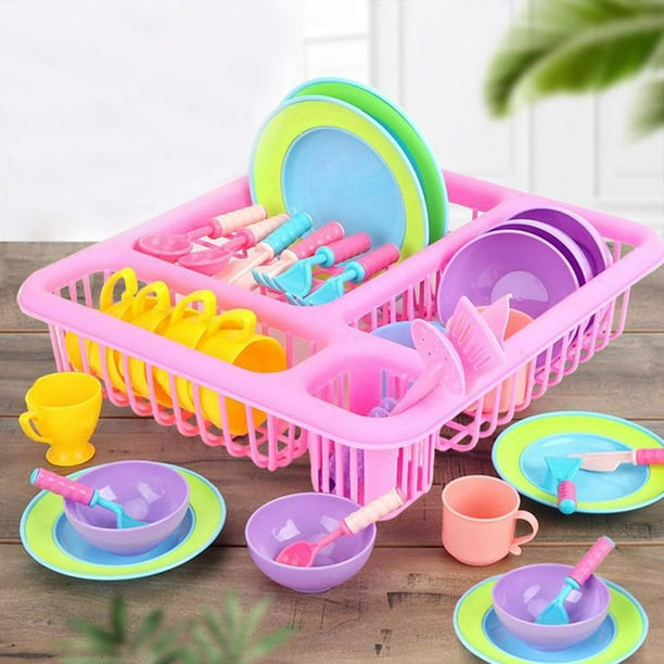  Pink Play - Utensilios de cocina de juguete, ollas y sartenes,  utensilios de cocina, accesorios de juego de simulación para niños  pequeños, niños y niñas (13 piezas) : Juguetes y Juegos