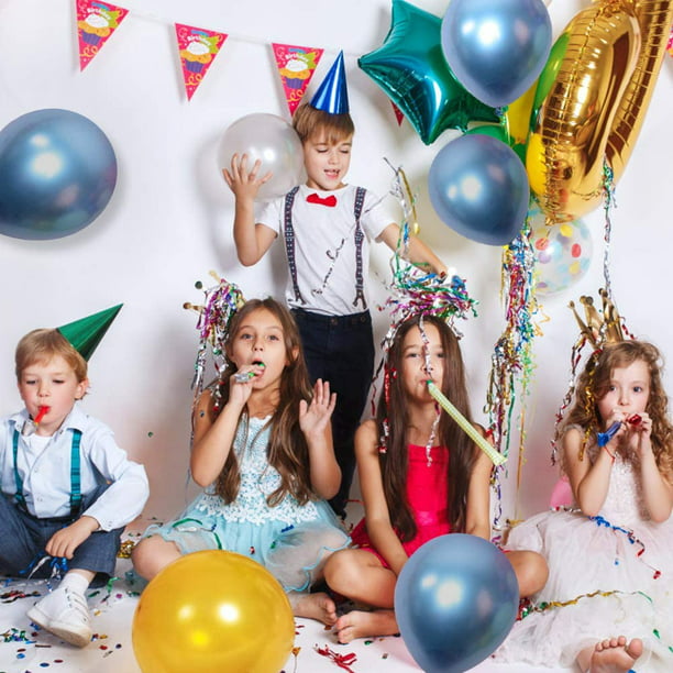 Decoraciones de fiesta de cumpleaños número 50, globos de papel de aluminio  con el número 50, globos de látex perfectos para fiestas de 50 años