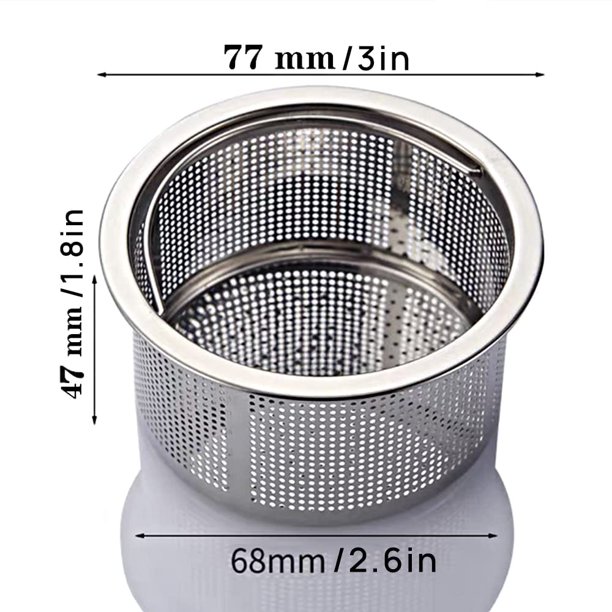 2 filtros de fregadero de cocina, rejilla de fregadero de cocina, colador  de fregadero de acero inoxidable con asa, evita residuos obstruidos para  fregadero de cocina, fregadero de baño, bañeras JM