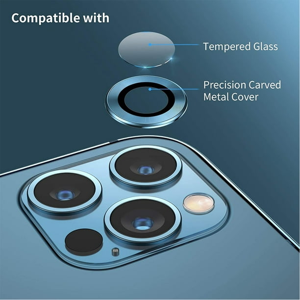 3 Protector de Pantalla 2 Camara Lente Cristal Vidrio Templado iPhone 12 Pro  MAX