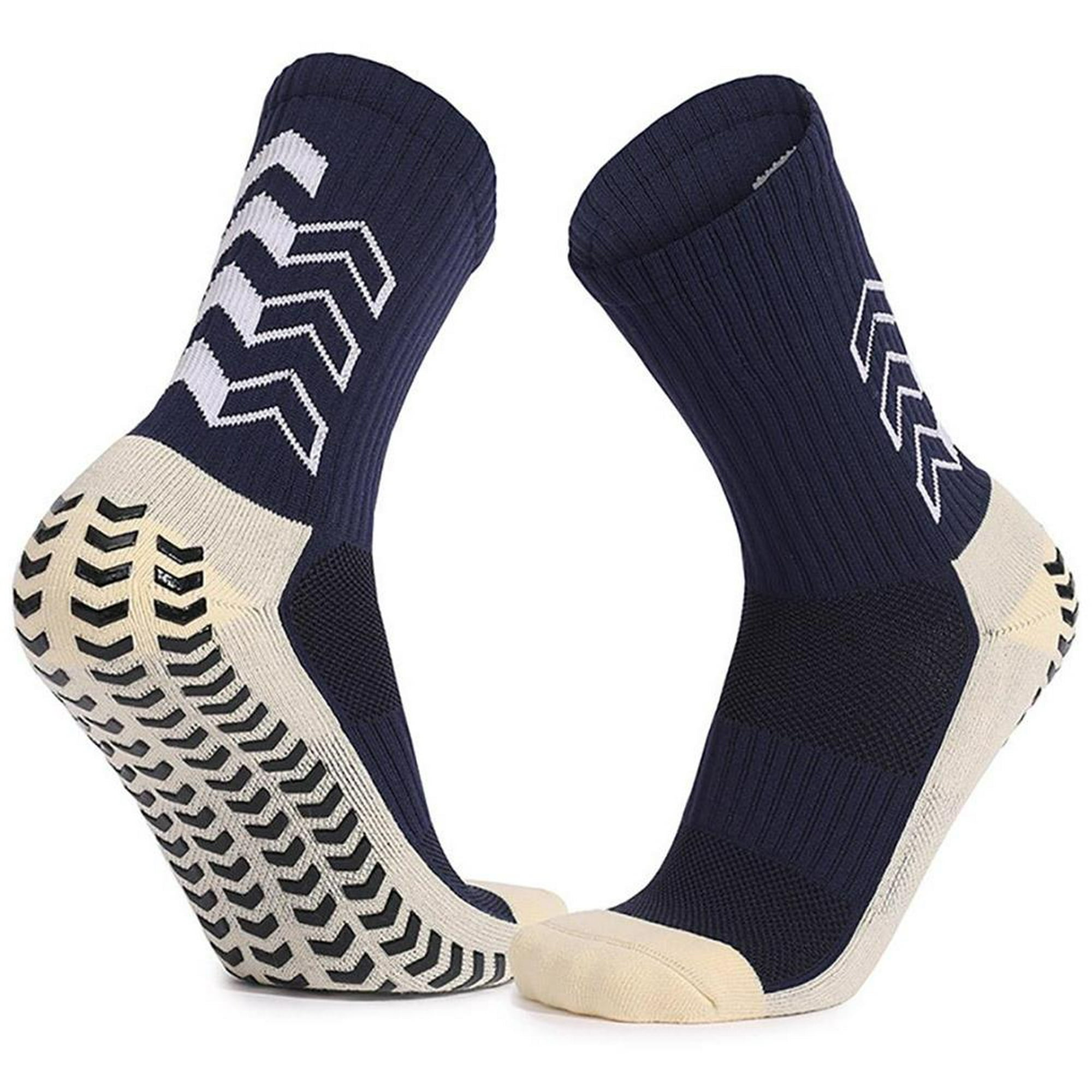 Comprar Calcetines de fútbol antideslizantes para hombre, transpirables  hasta la rodilla, parte inferior de toalla, ciclismo y senderismo, 1 par