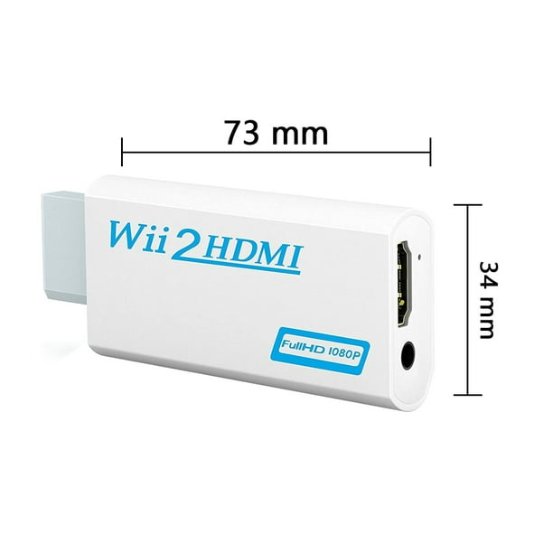 Adaptador de convertidor Wii Hdmi, conector wii a Hdmi salida de