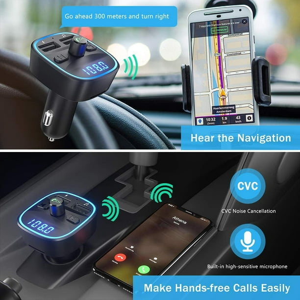 M34 coche MP3 FM coche Bluetooth transmisor Bluetooth coche cargador