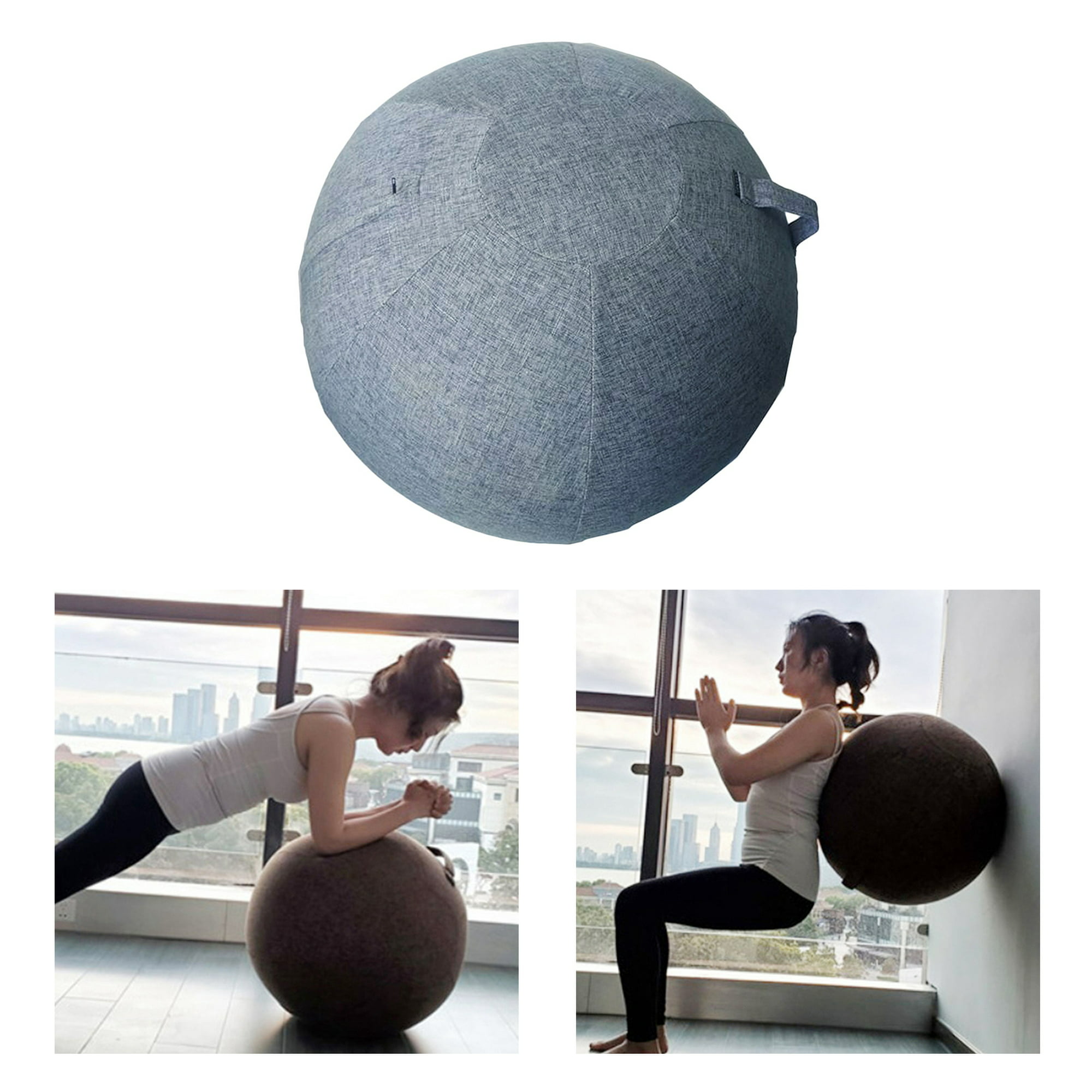 Mini kit de pelota de ejercicio de fitness con bomba de mano para yoga,  pilates, equilibrio corporal, entrenamiento central y estabilidad, 8  pulgadas