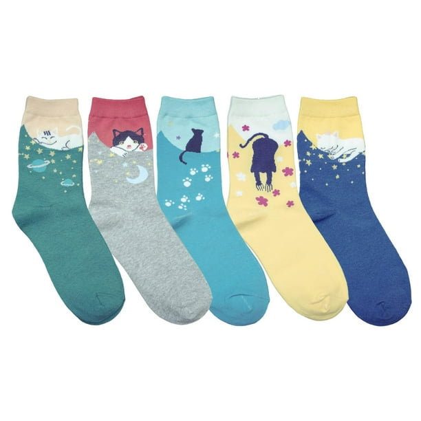 Calcetines de algodón para niñas, novedosos animales, suaves, divertidos,  escolares, casuales, a la moda, transpirables, calcetines de regalo de