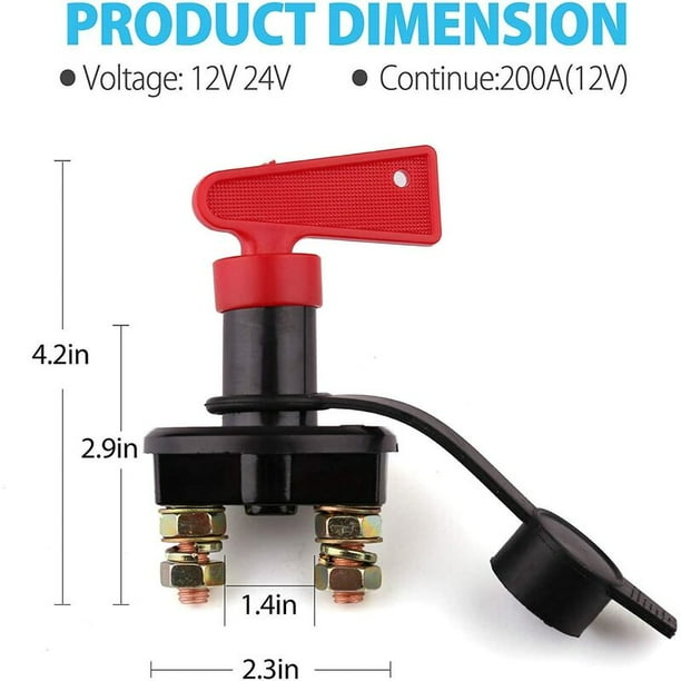 Llave para Desconectador de Bateria. Interruptor Bateria