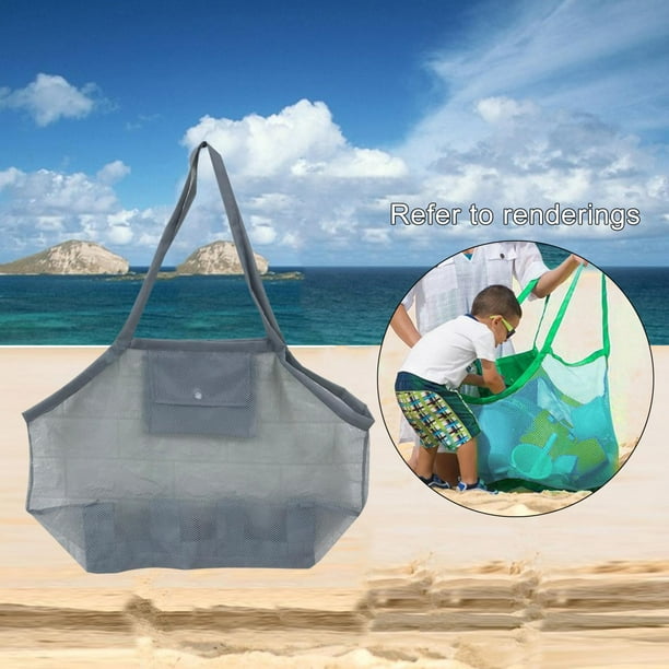 Bolsa para juguetes playa Bolsas de de malla para piscina Bolsa para arena , Gris Salvador bolsos de playa de malla | Walmart en línea