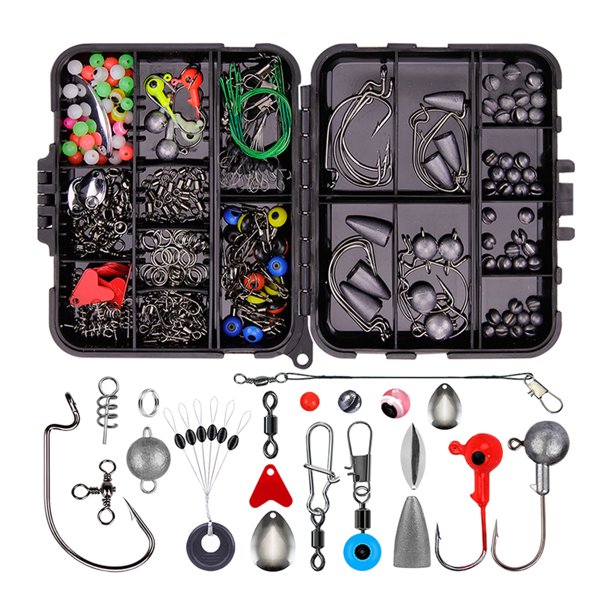 Kit De Accesorios Para Pesca 264 Piezas Negro con Amarillo