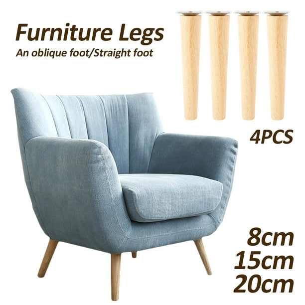 Juego de 4 patas de madera para muebles de 20 cm de altura, ideales como  patas de reemplazo, presentadas por Muyoka Littleduckling